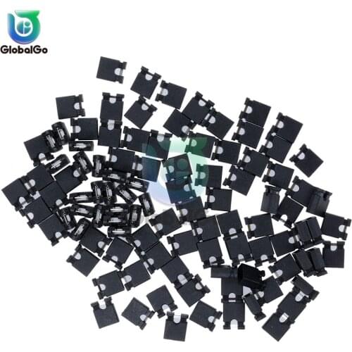 100pcs/Lot Mini Micro Jumper Cap for 2.54mm Header (shunts) Short Circuit Block Jumper Connector Cap