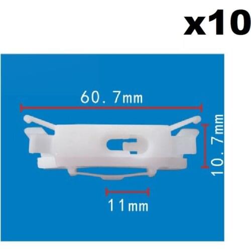 10x Nylon For Honda Roof weather strip buckle