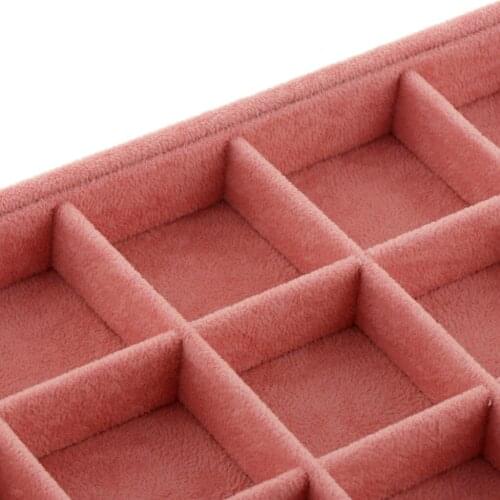 2Pcs Luxury Velvet Jewelry Bracelet Accs Display Tray Holder Container 35x24x3cm