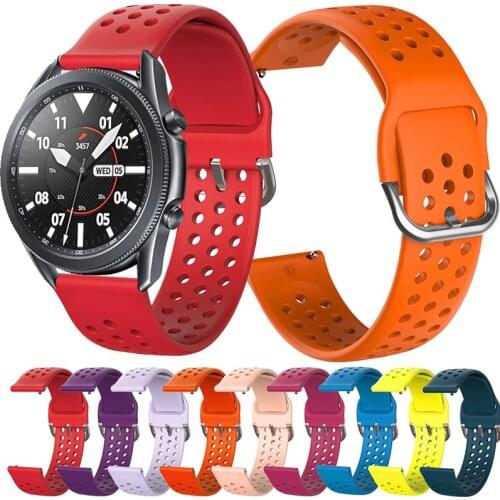 20mm Silicone WatchBand for Samsung Galaxy Watch active 2 / Galaxy 42mm 3 41mm Strap Replacement Bracelet Gear Sport wristStrap
