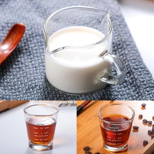 2021new Double Mouth Milk Jugs Small Glass Milk Cup Espresso Mug High Temperature Resistant Glass Milk Sharing Cup Coffee Mugs