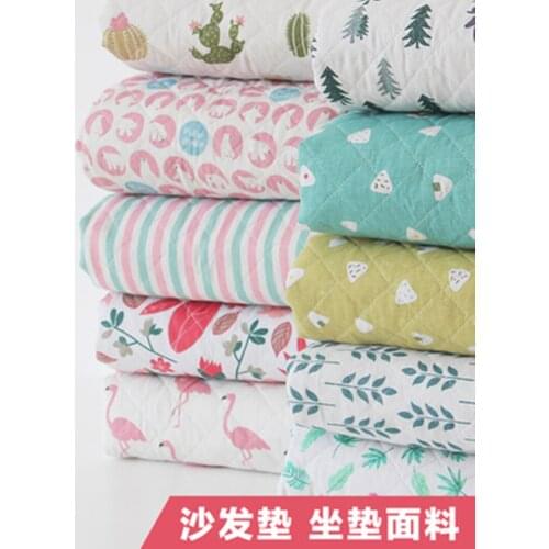 25cm * 140cm/Piece, Cotton and Linen Printed Cotton Fabric, Sofa Handmade Bag Cushion Mat Fabric, DIY Material, Cotton Cloth