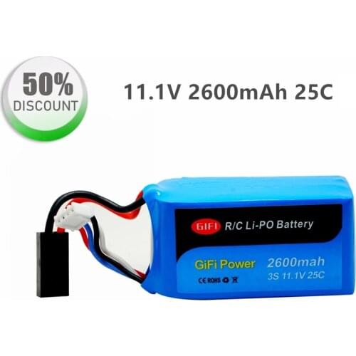 NEW Gifi Power 11.1V 2600mAh Upgrade PARROT AR DRONE 1.0 Battery Replacement Lipo Battery for PARROT AR DRONE 2.0 Drone