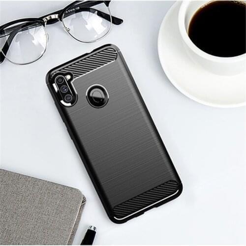 For Samsung Galaxy M11 Case Rubber Bumper Silicone Carbon Fiber Cover For Samsung M11 M21 M31S Phone Case For Samsung M11 Case