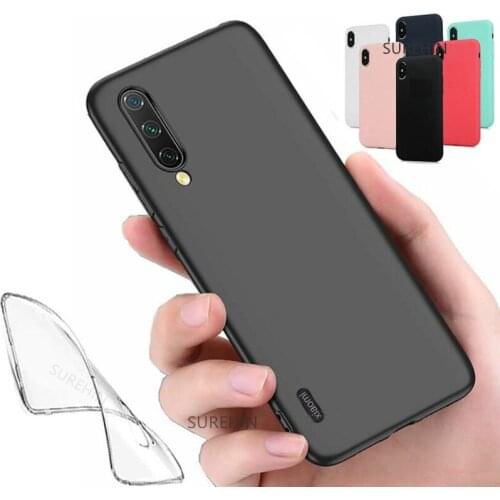 Case for xiaomi mi 9 lite cover clear black red blue Yellow Pink transparent Green soft silicone cover for xiaomi 9 lite case