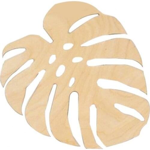 Nordic Style Hollow Wooden Leaf Ornament Modern Home Kids Bedroom Decoration