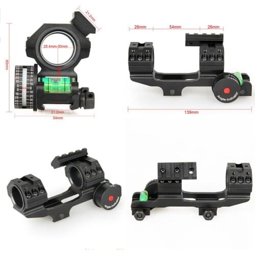 PPT 25.4mm 30mm Rifle scopes Mount Double Ring fits 21.2mm Picatinny Rail with 21.2mm Rail Black Color Airsoft Gun gs24-0187