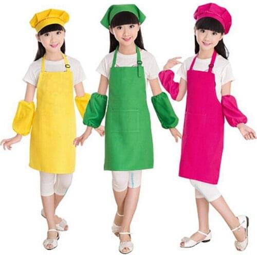 Apron Set For Kids Childrens Painting Cleaning Work Clothes Kitchen Accessories Sleeveless Overalls Performance Clothing