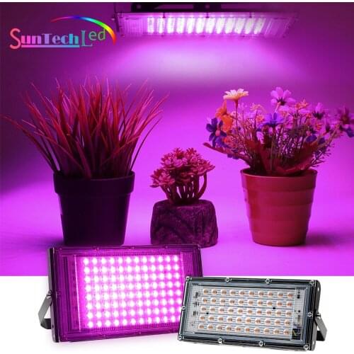 Suntech LED Grow Light, AC 220V 50W 100W Phyto Lamp Full Spectrum Floodlight Greenhouse Hydroponic Lighting For Indoor Plants