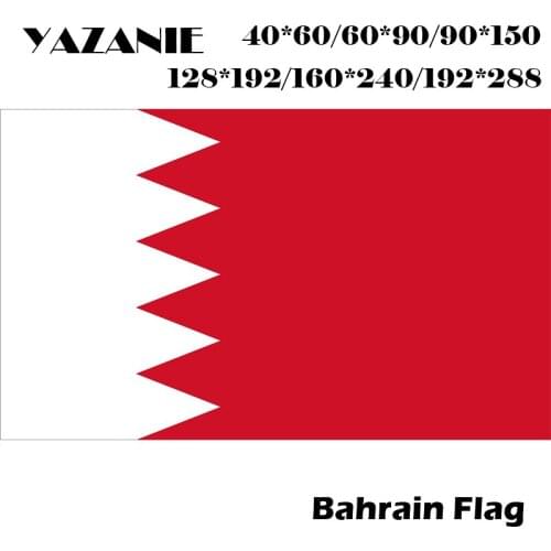 YAZANIE 60*90cm/90*150cm/120*180cm/160*240cm Bahrain Flag National Country custom Football Flag for Festival Home Decoration