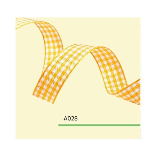 1-1/2" inch 38mm checked plaid gingham ribbon