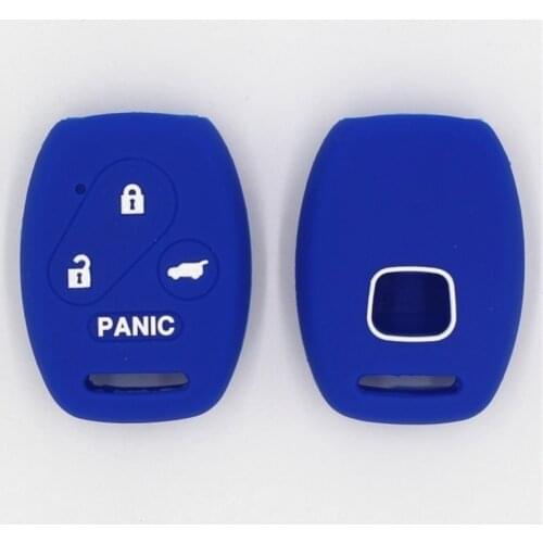 2PC Silicone Key Case Cover For Honda Civic Accord Pilot Fit CRV SRV FRV Ridgeline Jazz CRZ Keyless Fob Shell Skin Protector