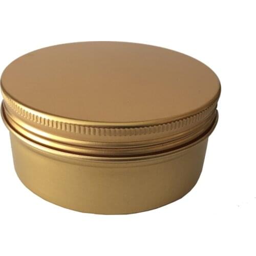 Printing logo 150g Screw Cap Round Gold Aluminum Jar Cosmetic Packaging Candle Metal Box Wholesale Tin Can Container suppliers