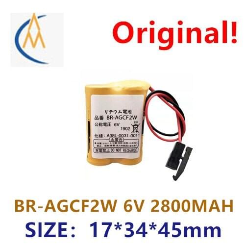 PANASONIC FANUC br-agcf2w 6V Frank CNC lathe a98l-0031-0011# battery driver programmer waiting for backup memory Black plug