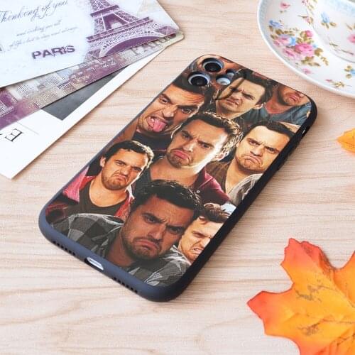 For iPhone New Girl Nick Miller Collage Print Soft Matt Apple iPhone Case