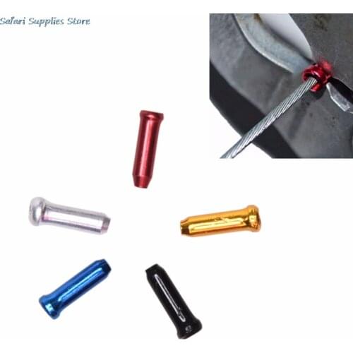 12 Pc Aluminum Alloy Bike Brake Shifter Inner Cable Tips Wire End Cap Crimps Bicycle Accessories dropShopping