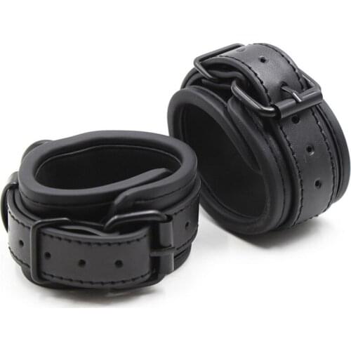 Sexy Adjustable Faux Leather Handcuffs for Sex Toys for Woman Couples Bdsm Bondage Restraints Gags Muzzles Slave Sex Adult Games