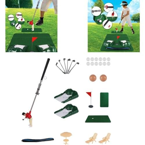 Professional Golf Practice Set Mini Golf Ball Sport Set Golf Club Red