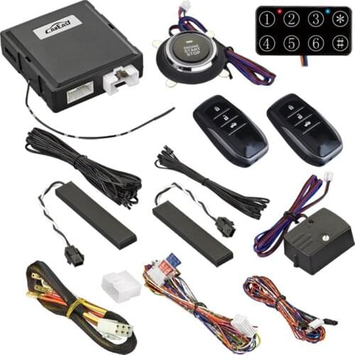 Most Powerful Functions Keyless Entry System Push Button Engine Start Stop Remote Starter PKE Car Alarm with Remote for Toyota