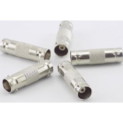 5pcs/lot BNC Female to Female Video Surveillance System BNC Connector Coupler Coax Extender for CCTV Camera Accessories