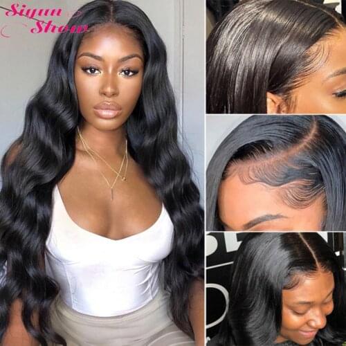 Siyun Show 30 Inch Brazilian Body Wave Lace Frontal Wig 250 Density Lace Wig 13x6 Lace Front Human Hair Wigs For Black Women