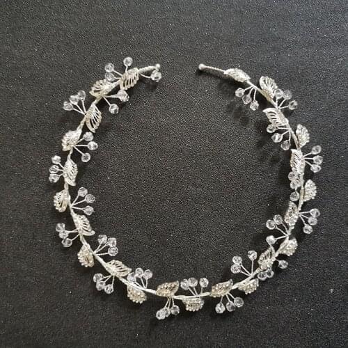 SLBRIDAL Handmade Wired Crystal Rhinestones Bridal Tiara Headband Wedding Headpieces Hair AccessoriesBridesmaids Women Jewelry