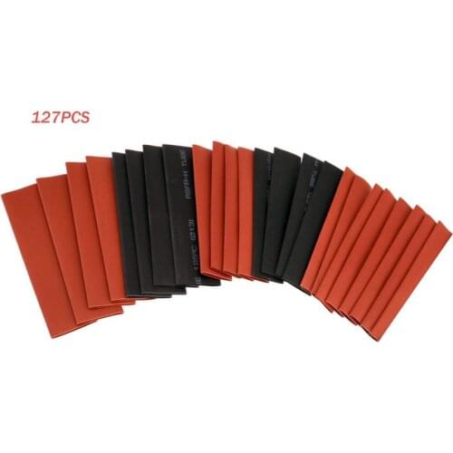 127Pcs Heat Shrinkable Tube Insulation Tube Flame Retardant Terminal Electrician Household Wiring Color Heat Shrinkable Tube