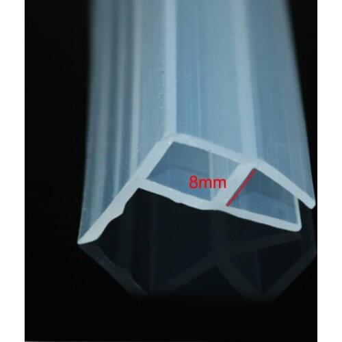 3 meters shower glass door silicone rubber sealing strip weather stripping for 8mm glass