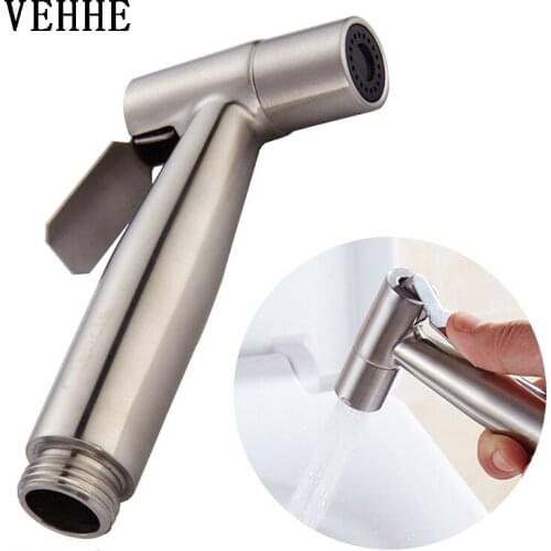 VEHHE 304 Stainless Steel Bathroom Handheld Bidet Sprayer head Toilet women Bidet faucet Multifunctional Rinse Accessories
