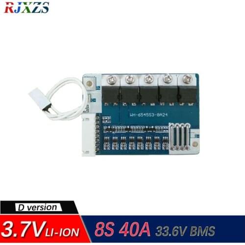 8S 22A 33.6V lipo lithium Polymer BMS/PCM/PCB battery protection circuit board for 8 Packs 18650 Li-ion Battery Cell