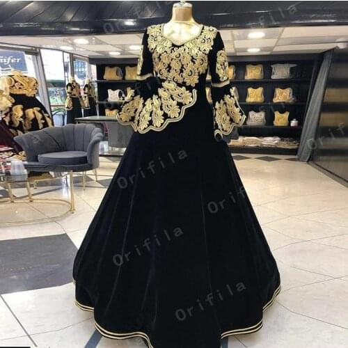 Vestidos De Novia Kosovo Albanian Caftan Evening Dresses 2021 Long Sleeves Applique Robe De Soirée De Mariage Prom Gowns