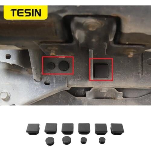 TESIN 10pcs Car Chassis Waterproof Rubber Stopper Plugs for Jeep wrangler JK 2007-2017 Car Exterior Accessories Rubber Black