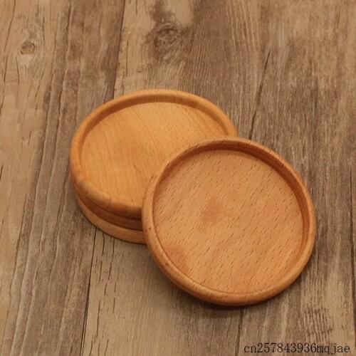 100 Pcs Wood Coasters Square Placemats Round Cup Mat Heat Resistant Drink Mat Table Tea Coffee Cup Pad Home Decoration