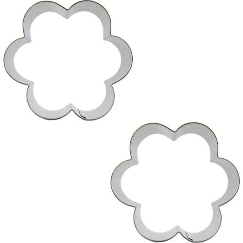 Big Plum Blossom shape 2 pieces biscuits cutting molds, baking tools, cake decorating soft candy tools