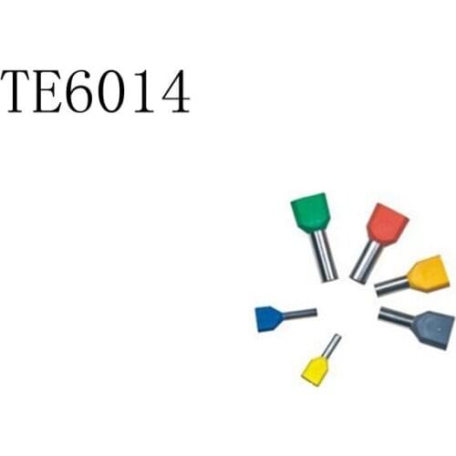 200pcs/Lot Free Shipping 10 AWG 6.0mm2 Pre-Insulated Terminals Wire Ferrules End Sleeve TE6014