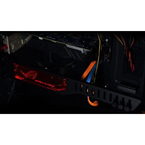 2018 Graphics Card L:300mm Stand RGB To Controller Color LED Bracket Anti-bending Jack Aluminum alloy Metal Fluid DIY Cooling