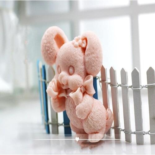 3D Cartoon Rabbit Soap Mold Cake Decorating Tools Moulds Soap Making Tools