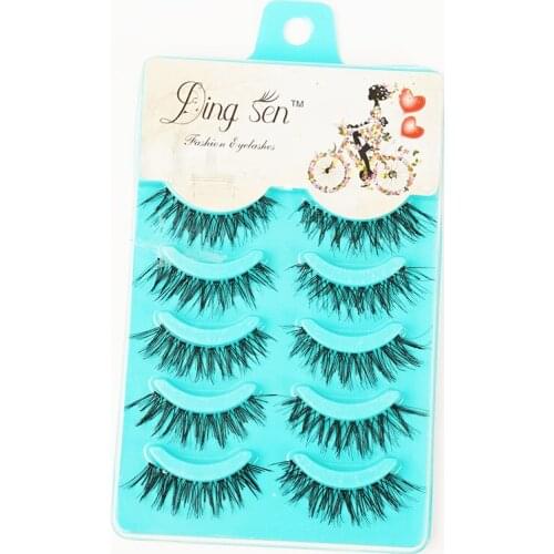 5 Pairs Messy Cross False Eyelashes Mink Eyelashes Handmade Reusable Natural Wispy False Lashes Cilios Thick 3D Makeup New