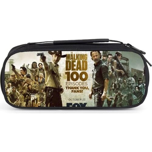 The Walking Dead Pencil Case Boys Girls Pencil Pouch Multifunction Sotrage Bags Children School Stationery Bag Kids Wallet