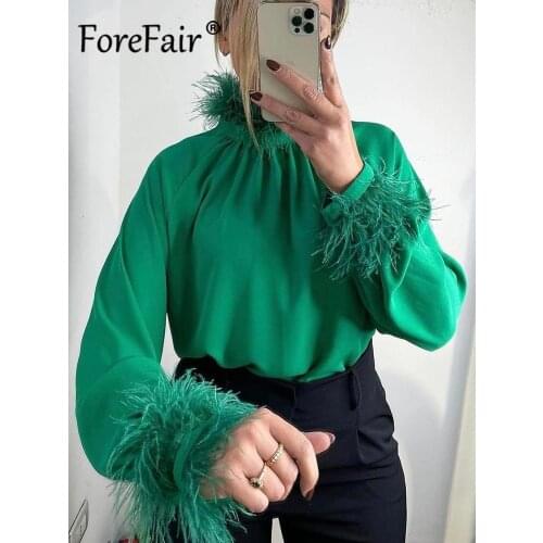 Женские белые рубашки Forefair China At AliExpress