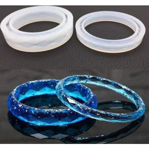 2 Shapes Silicone Casting Resin Molds For DIY Bracelets Jewelry Silicone Resin Mold Tools For Epoxy Resin