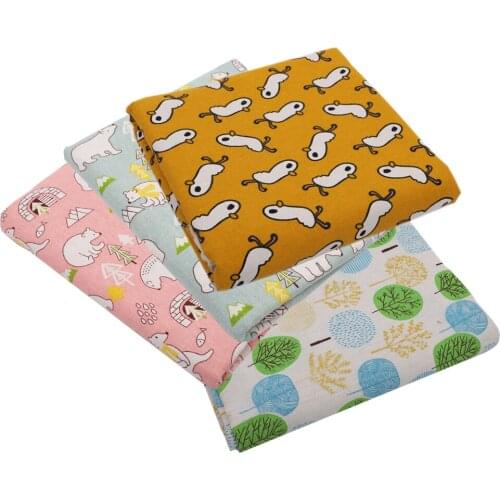 Printed Cactus Pineapple Linen Cotton Fabric Cloth For Curtain Tablecloth Table Runner Pillow case Cushion Sewing Placemat Bags