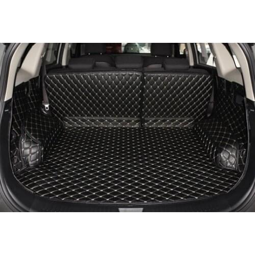 Good quality! Special car trunk mats for KIA Carens 5 seats 2018-2013 waterproof boot carpets cargo liner mat for Carens 2017