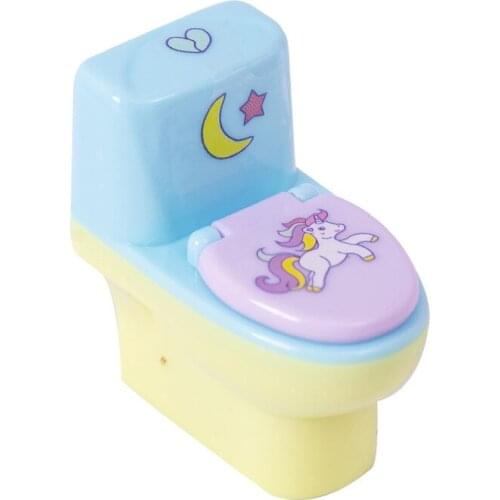2pc Stationery Creative Toilet Shape Cartoon Unicorn Pencil Sharpener Office Supply Gift Kawaii School Accessories