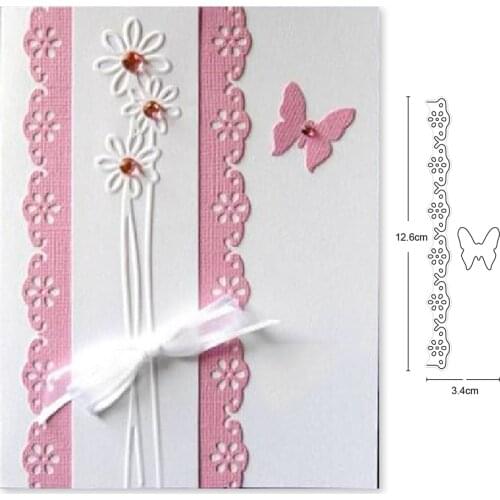 Metal cutting dies butterfly stripe border cut die mold decoration Scrapbook paper craft knife mould blade punch stencils dies