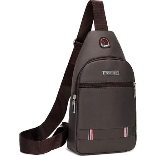 Men Anti Theft Chest Bag Male Earphone Bag Chest Pack School Summer Crossbody Bags