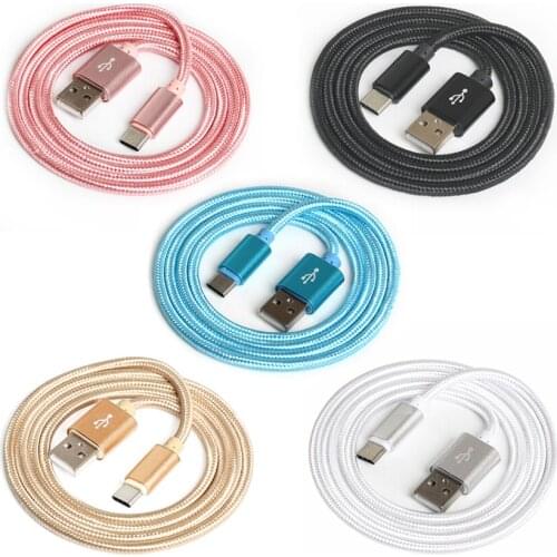 Nylon USB Type C Data Sync Charger Cable for ZenPad Z582KL BLU Pure XR Vivo XL Vivo 5 Type C USB 3.1 Charging Cable 1M 2m 3m 50