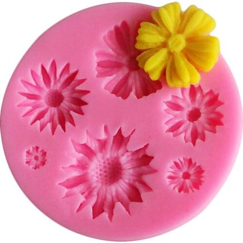 New 3D Flower Silicone Molds Fondant Craft Cake Candy Chocolate Sugarcraft Ice Pastry Baking Tool Mould Soap Mold Cake Decorator