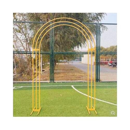 New wedding props Wrought Iron European triumphal arch three arch flower gate happiness gate double arch wedding decoration