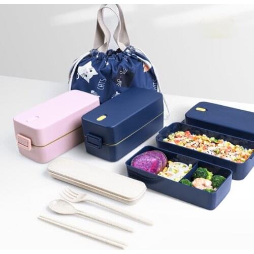New Lunch Box For Kids Microwave Plastic Food Container Tableware Leak-Proof Bento Box Food Box Kitchen Storage Breakfast Boxes